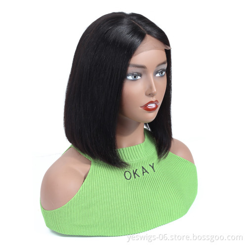 Yeswigs Straight Bob Wigs Indian Human Hair Lace Front Closure Short Bob Wig Wholesale Straight Human Hair Bob Raw Indian Wigs